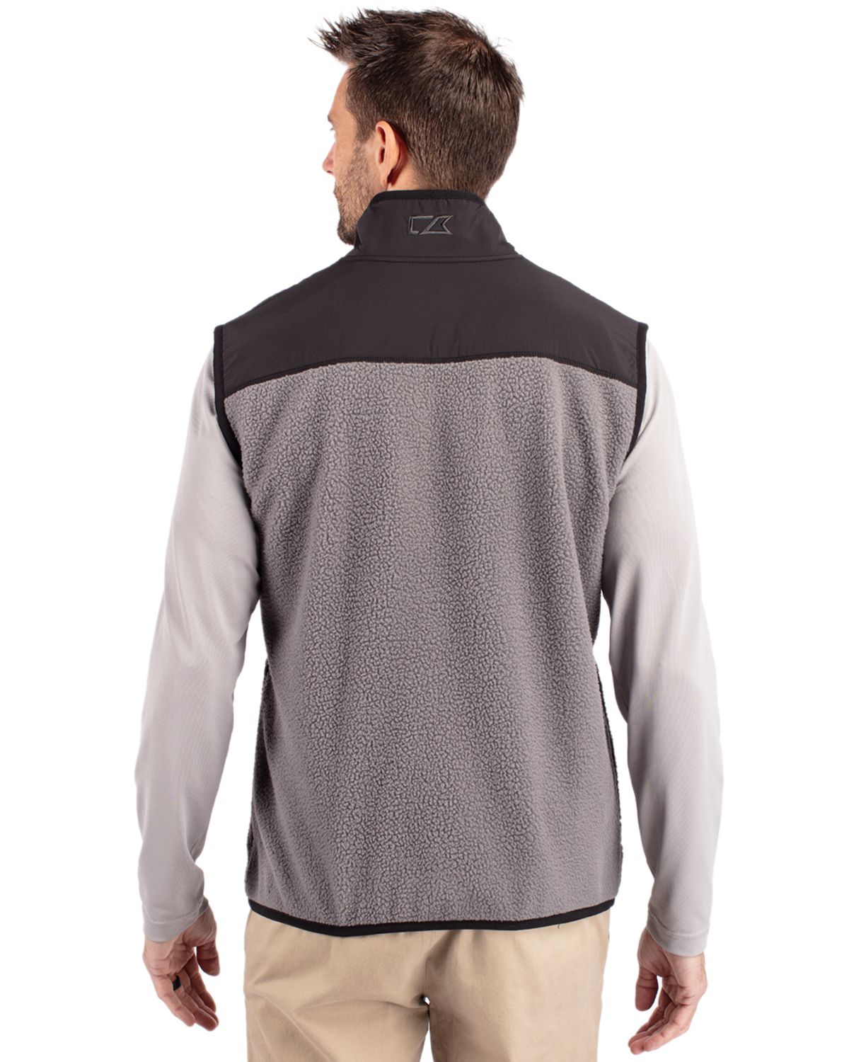 Cutter & Buck Cascade Epic Comfort Recycled Sherpa Fleece Mens Full Zip Vest