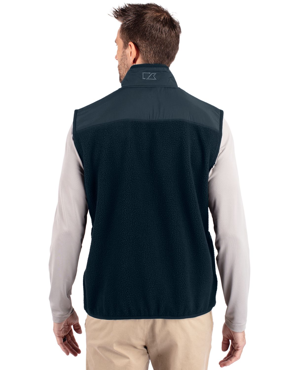 Cutter & Buck Cascade Epic Comfort Recycled Sherpa Fleece Mens Big & Tall Full Zip Vest