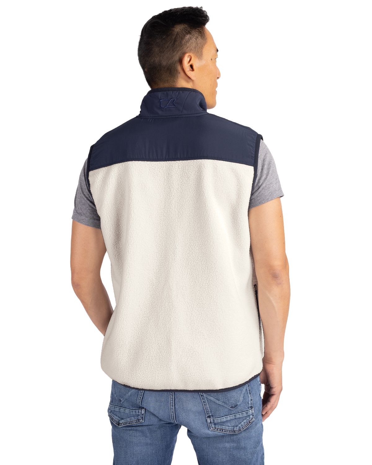 Cutter & Buck Cascade Epic Comfort Recycled Sherpa Fleece Mens Full Zip Vest