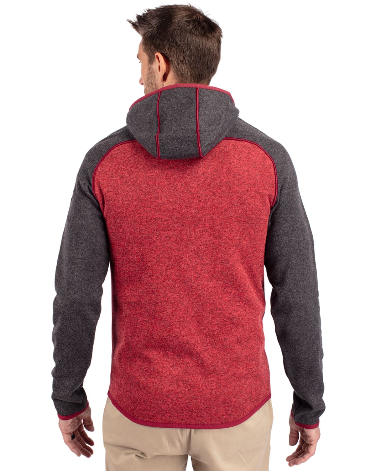 Cutter & Buck Mainsail Sweater-Knit Mens Full Zip Hooded Jacket