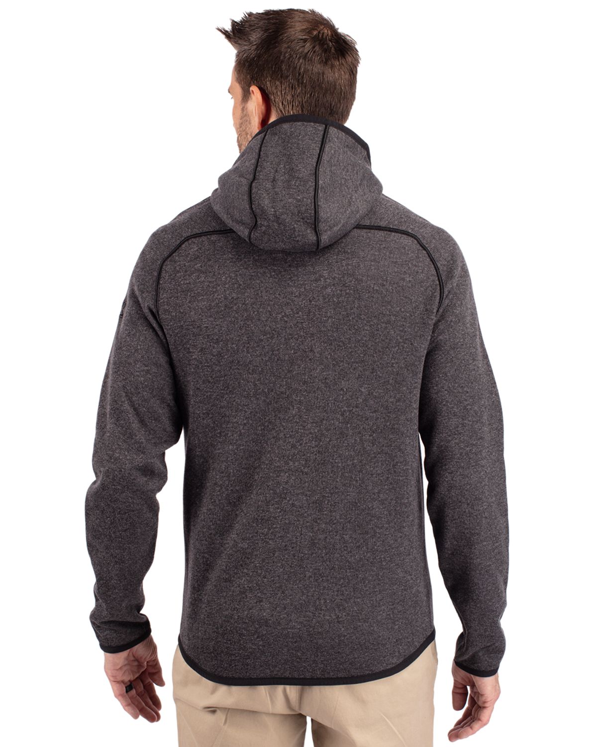 Cutter & Buck Mainsail Sweater-Knit Mens Full Zip Hooded Jacket