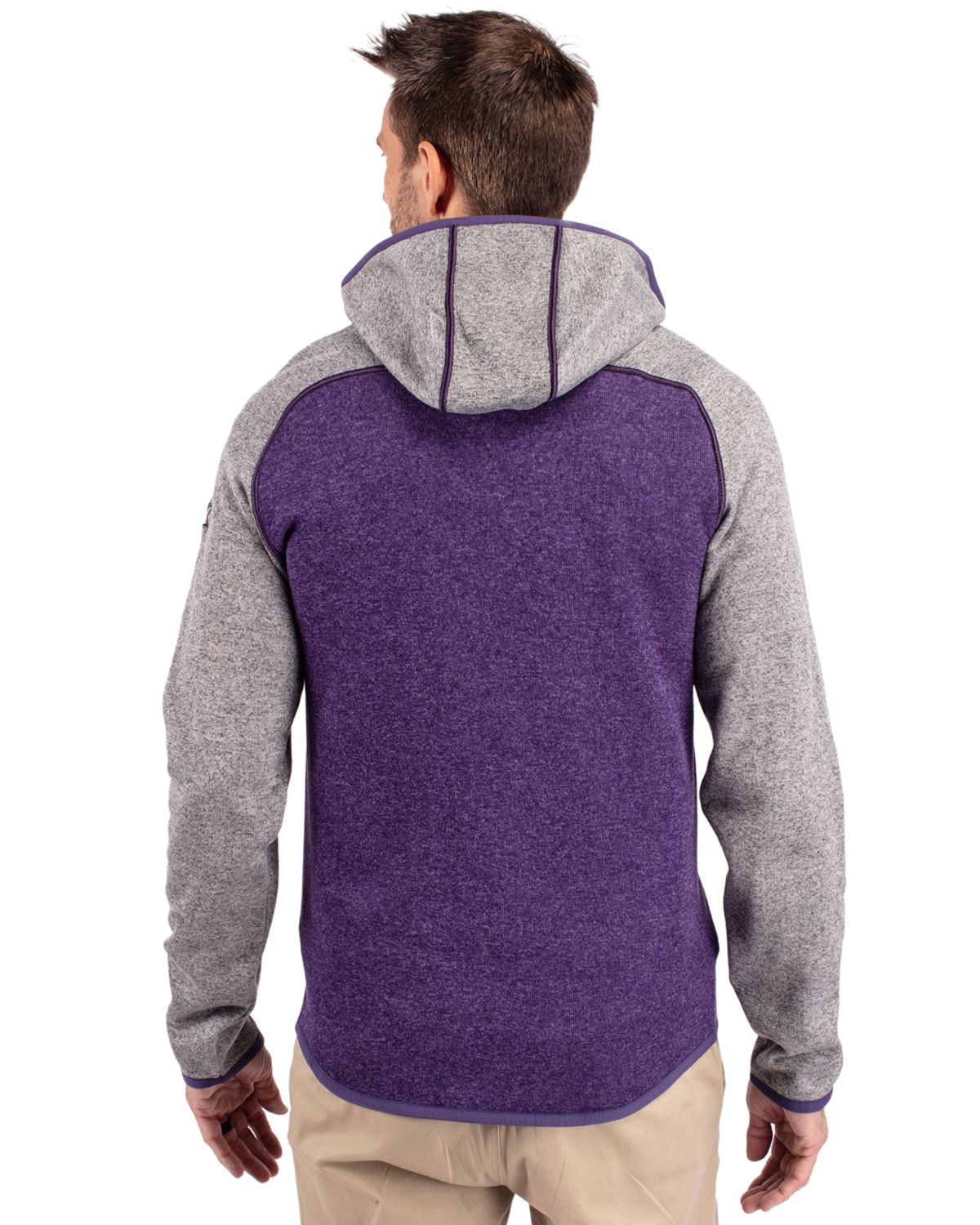 Cutter & Buck Mainsail Sweater-Knit Mens Full Zip Hooded Jacket