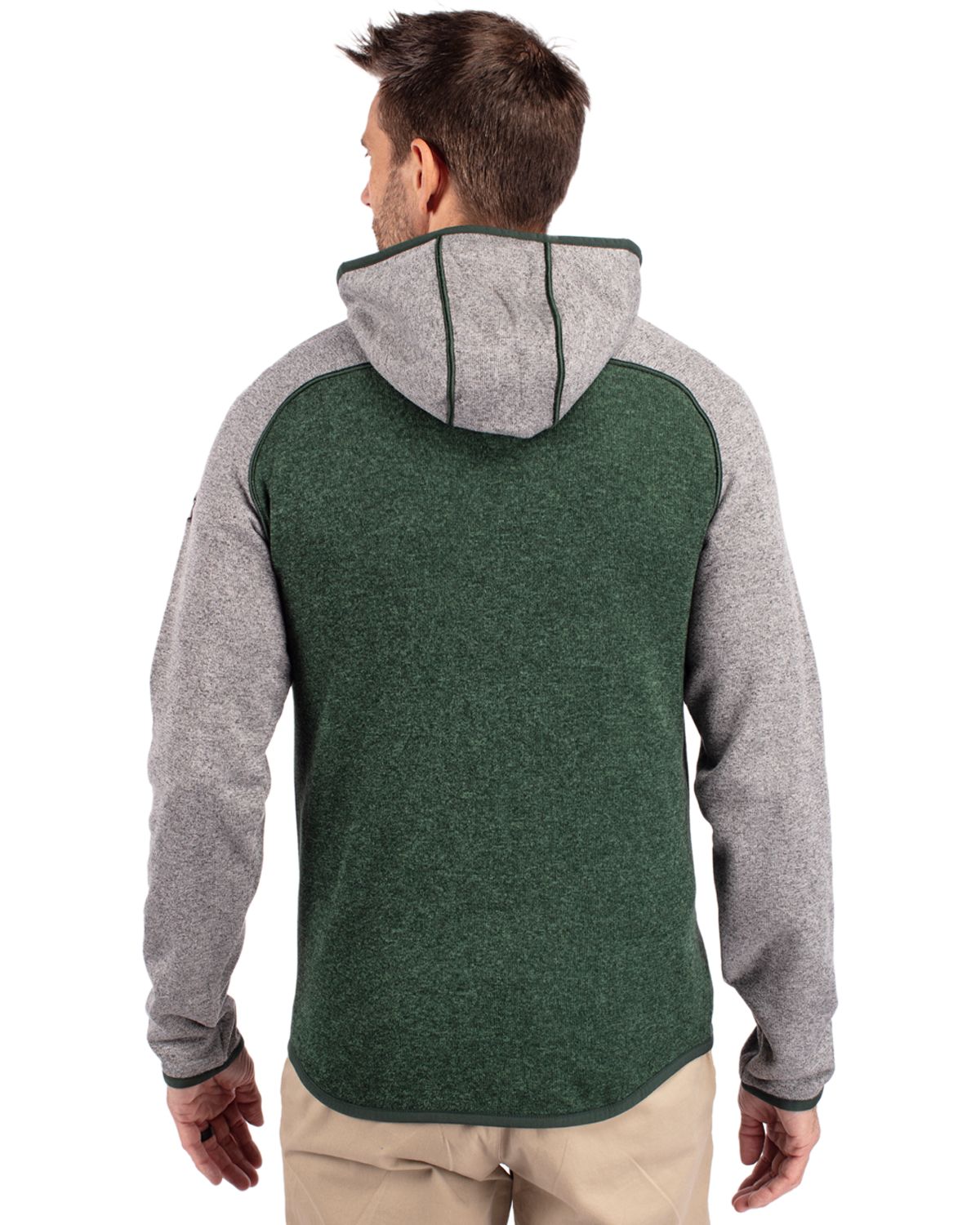 Cutter & Buck Mainsail Sweater-Knit Mens Full Zip Hooded Jacket