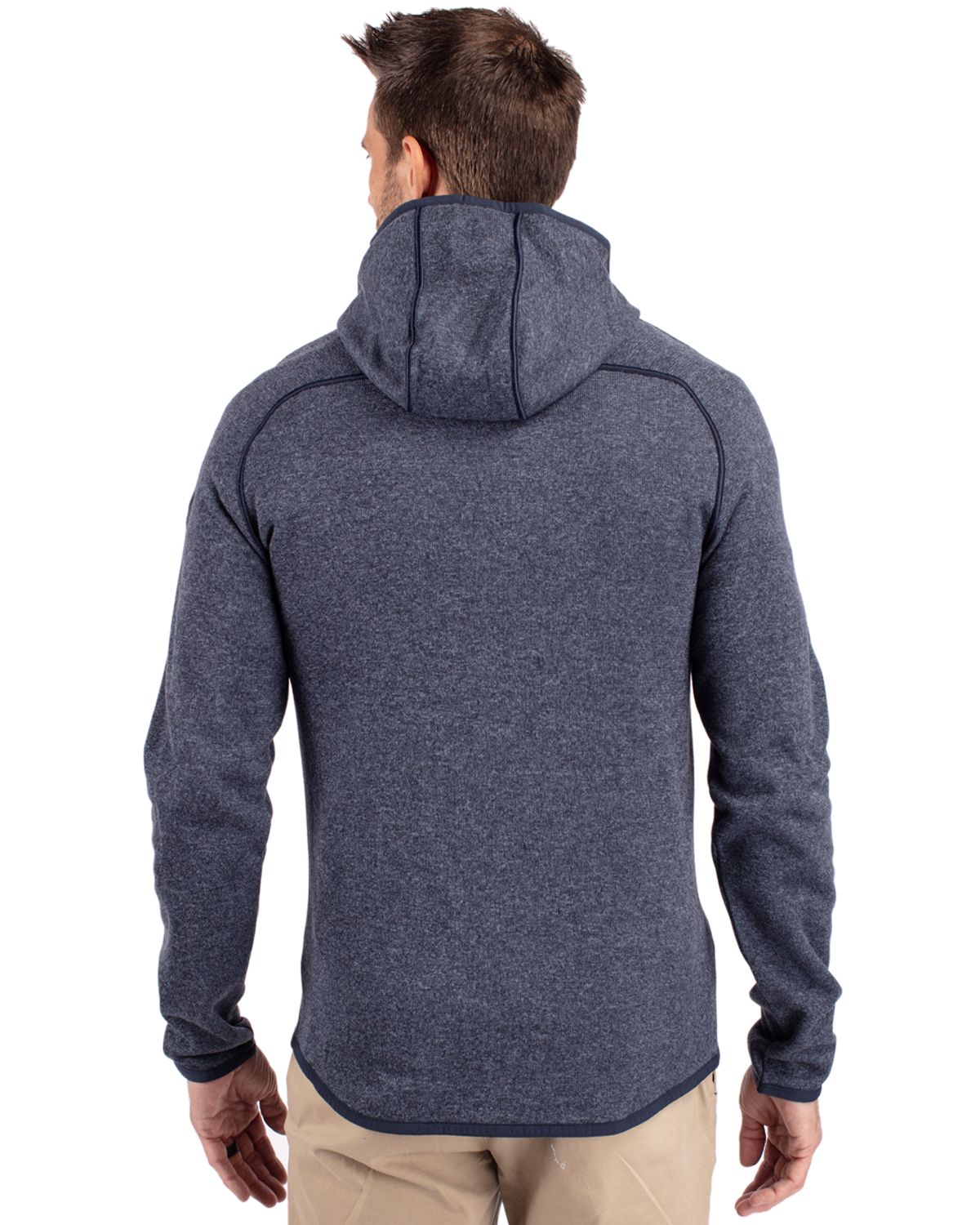 Cutter & Buck Mainsail Sweater-Knit Mens Full Zip Hooded Jacket
