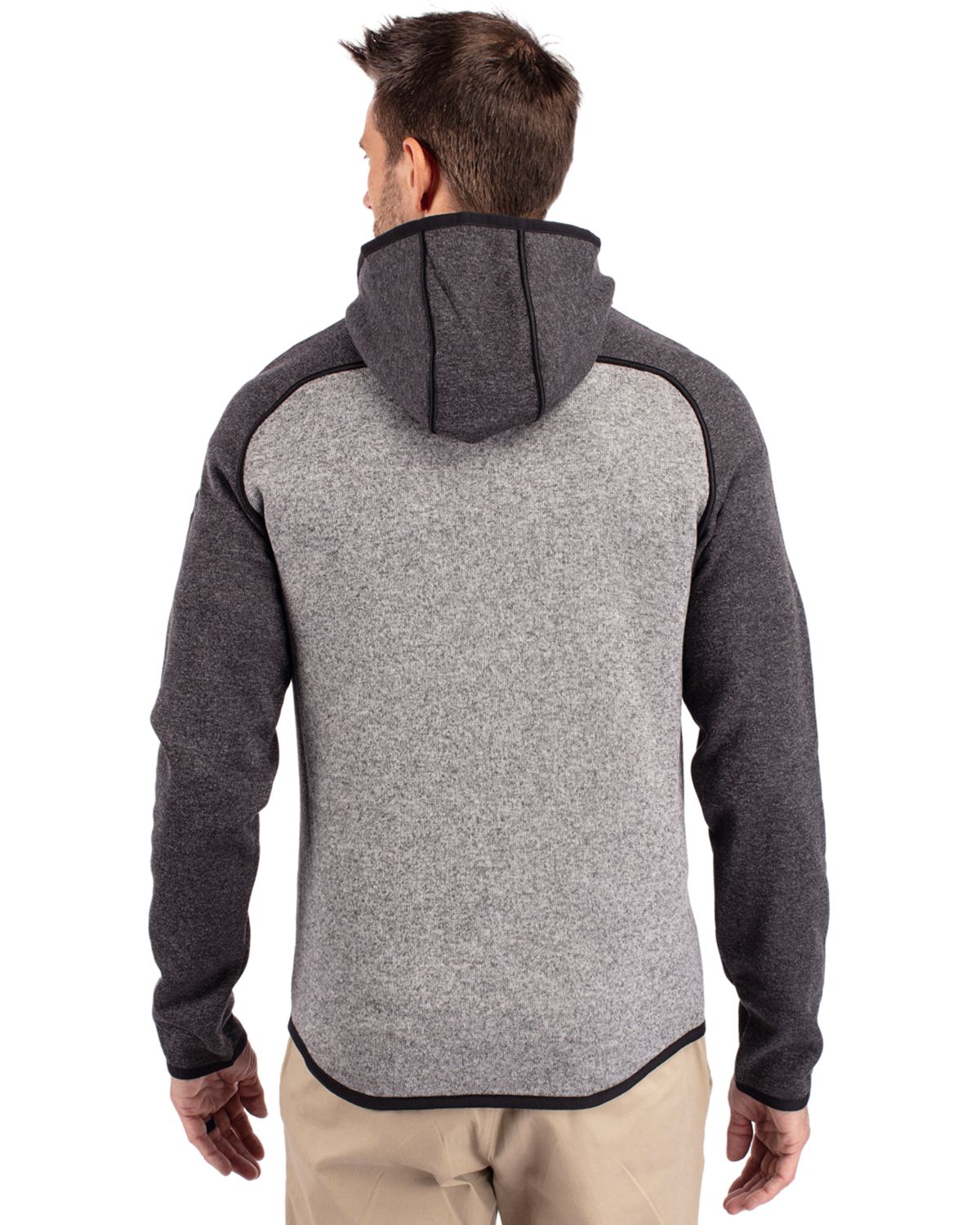 Cutter & Buck Mainsail Sweater-Knit Mens Full Zip Hooded Jacket