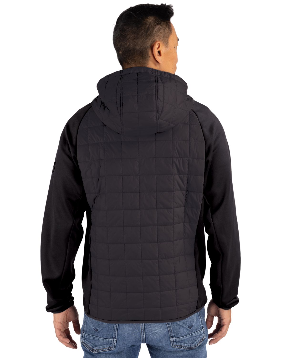Cutter & Buck Rainier Recycled Insulated Hybrid Puffer Mens Full Zip Jacket
