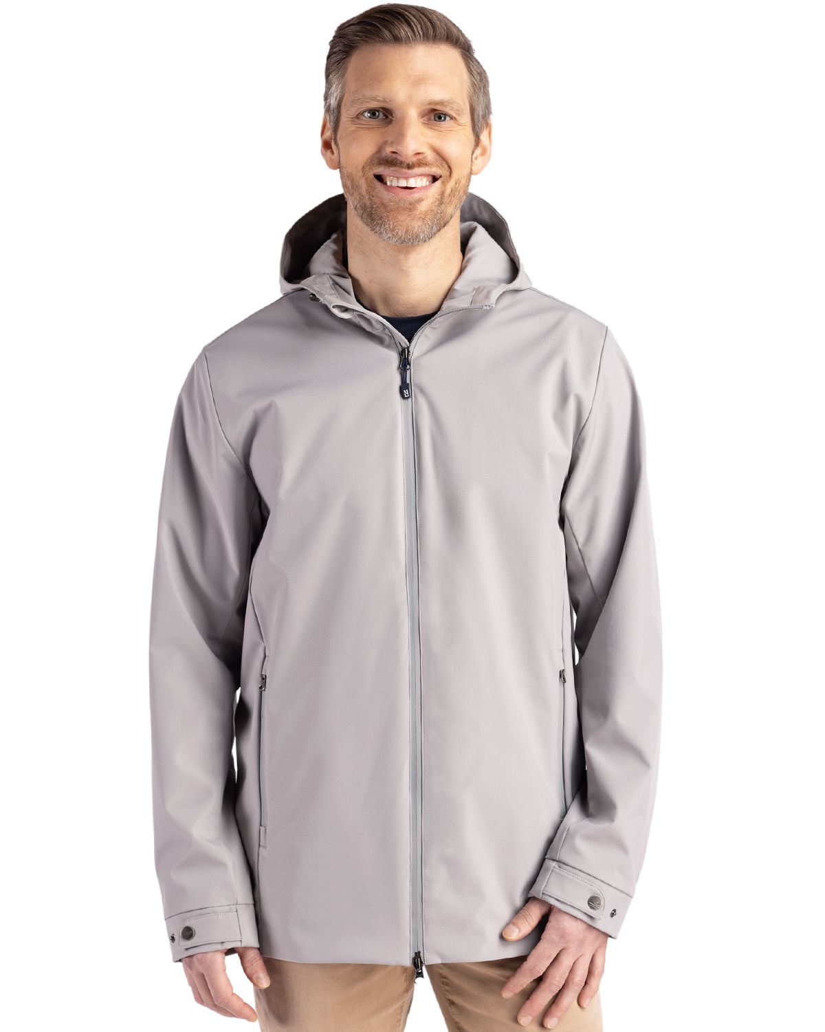 Cutter & Buck Camano Recycled Everyday Stretch Water Resistant Mens Full Zip Jacket