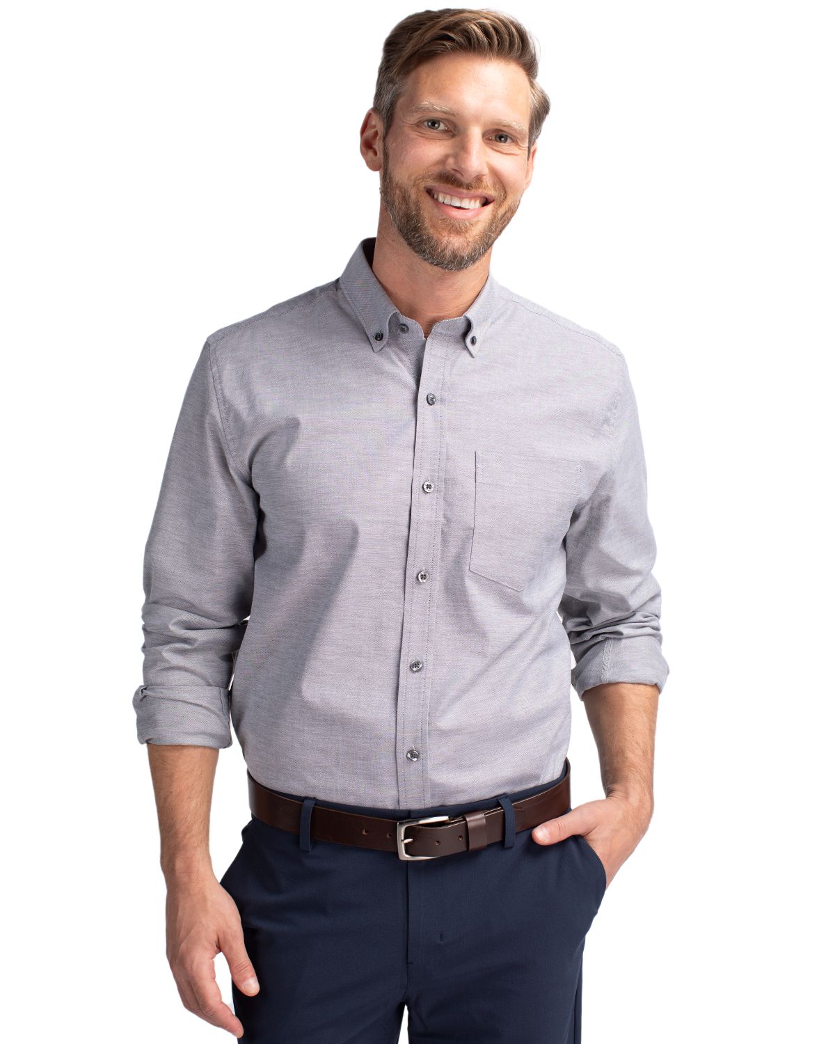 Cutter & Buck Easy Care Stretch Oxford Long Sleeve - Men's