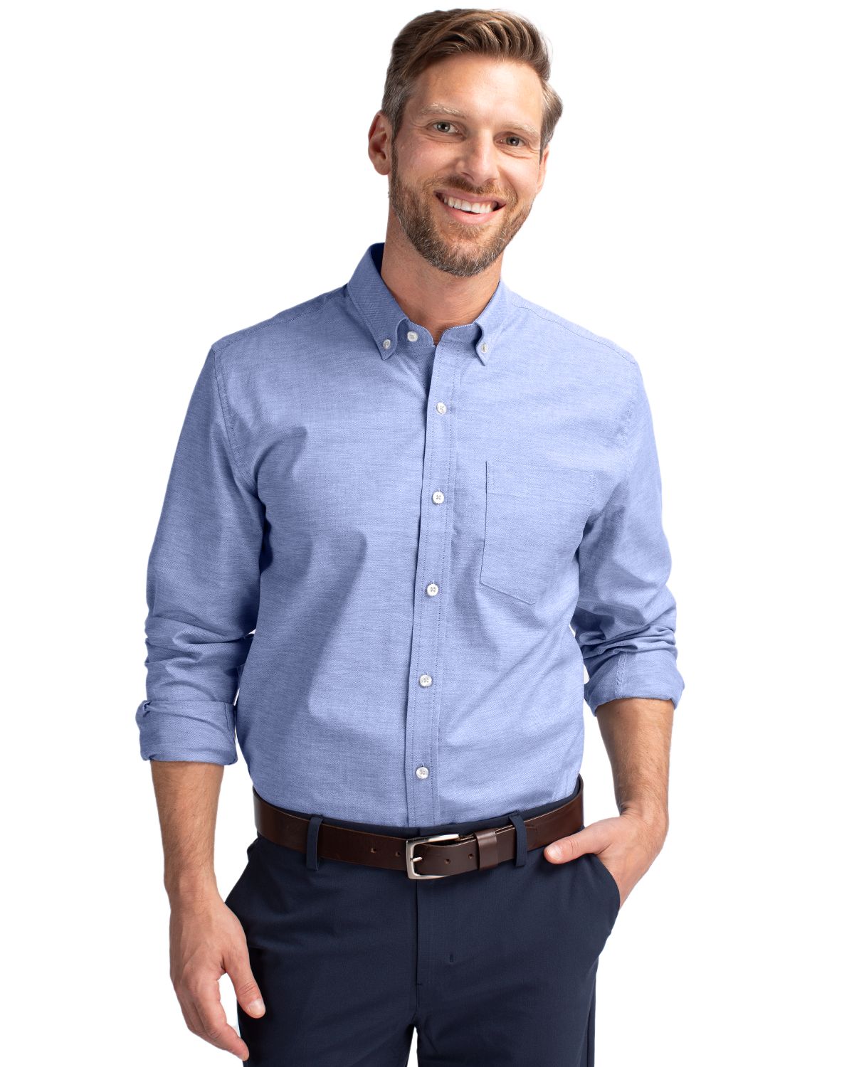 Cutter & Buck Easy Care Stretch Oxford Long Sleeve - Men's