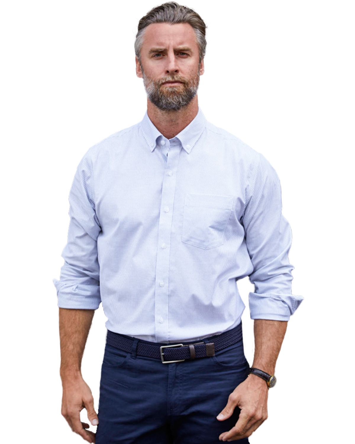 Cutter & Buck Easy Care Stretch Oxford Stripe L/S - Men's