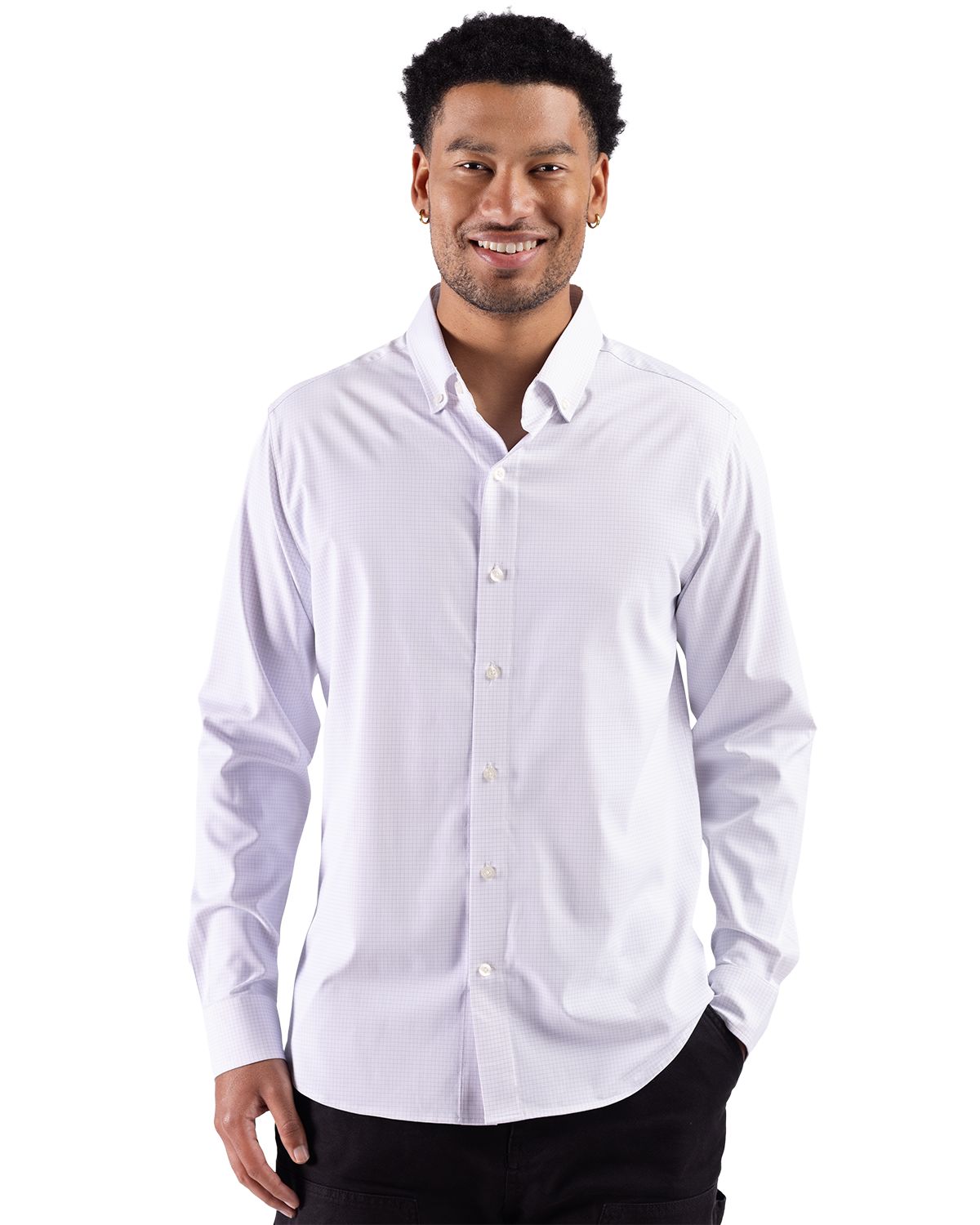 Cutter & Buck Skyline Eco Windowpane Button Down Shirt - Men's