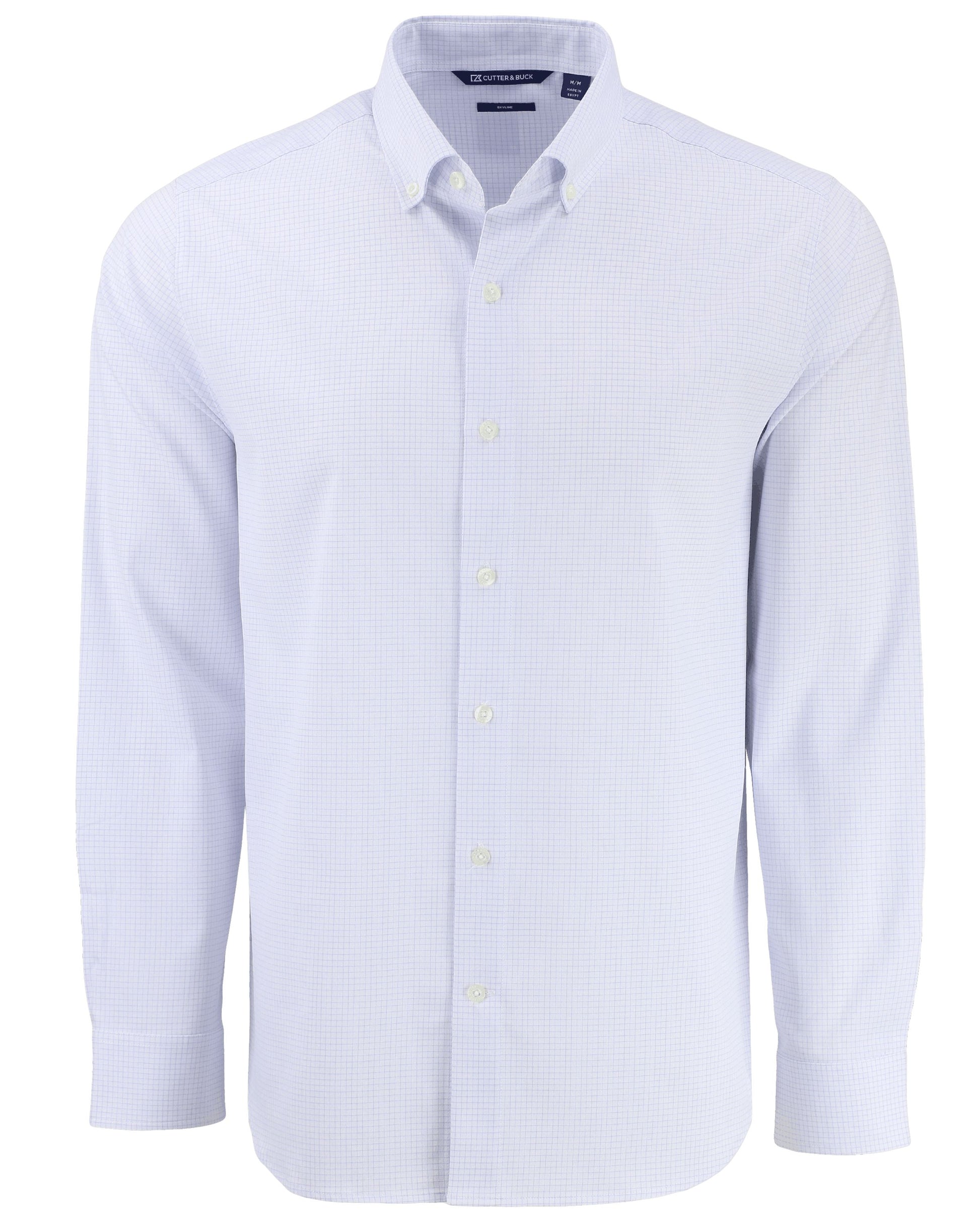 Cutter & Buck Skyline Eco Windowpane Button Down Shirt - Men's Big & Tall