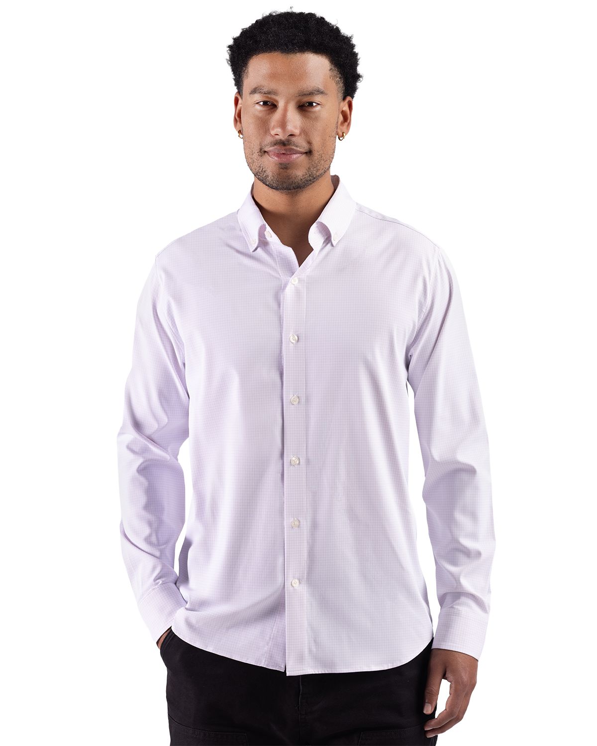 Cutter & Buck Skyline Eco Windowpane Button Down Shirt - Men's