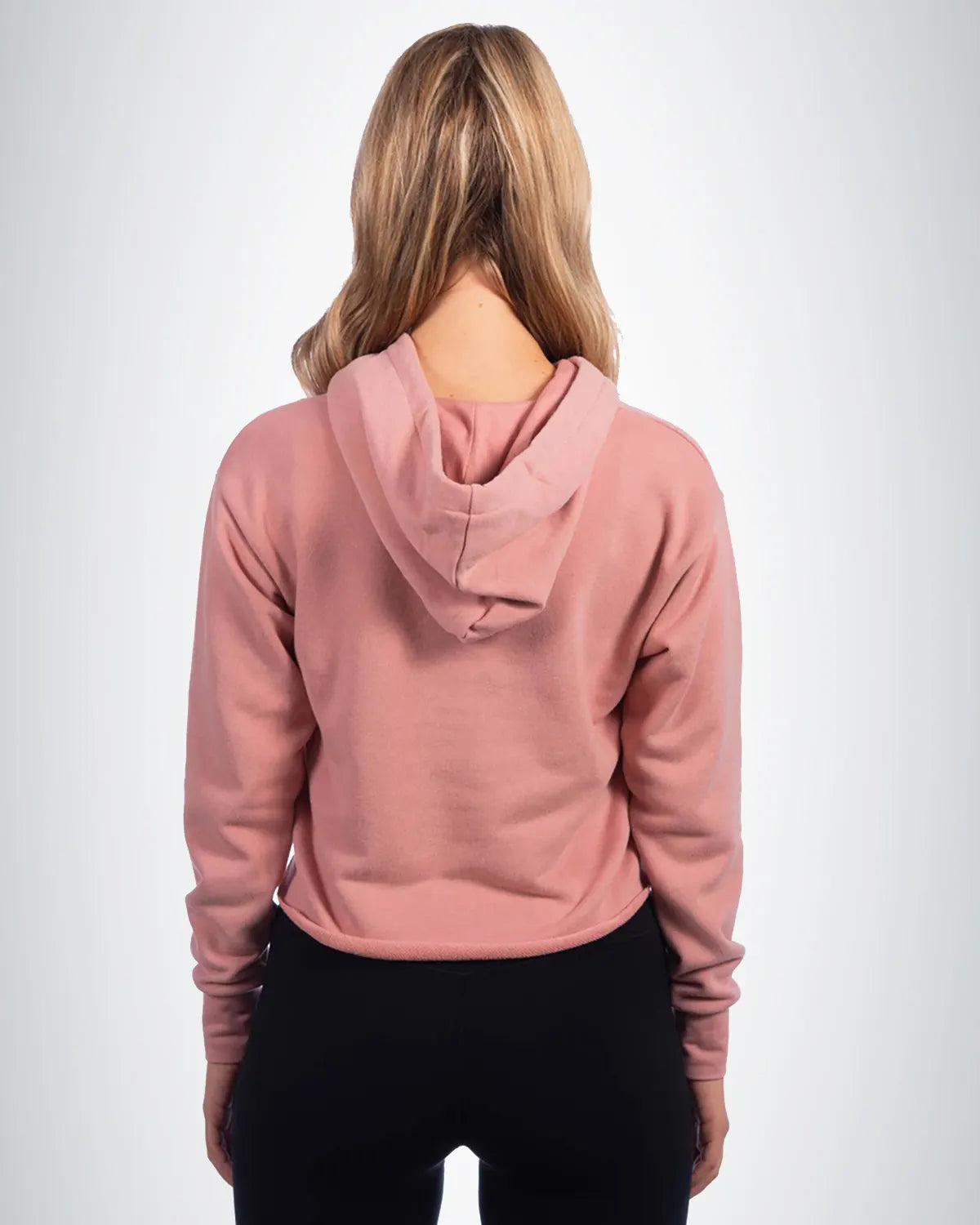 Next Level 9384 Women Laguna Sueded Raw Edge Crop Hoodie