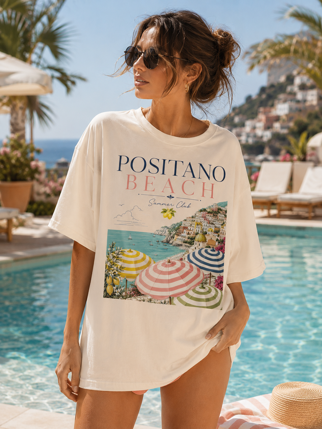 Positano Beach – Summer Club | Premium Vintage Tee