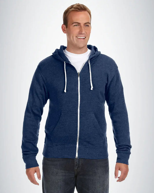 J. America 8872 Triblend Full-Zip Hooded Sweatshirt