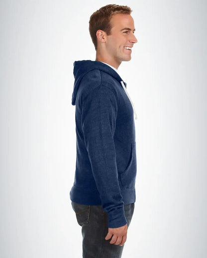 J. America 8872 Triblend Full-Zip Hooded Sweatshirt